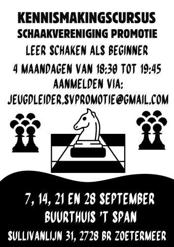 Start schaakseizoen en kennismakingscursus in september!